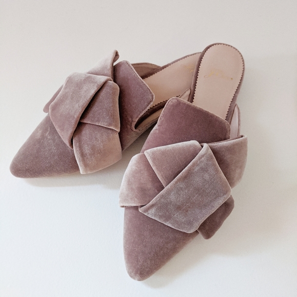 J. Crew Shoes - New J. Crew Marina Velvet Bow Slides